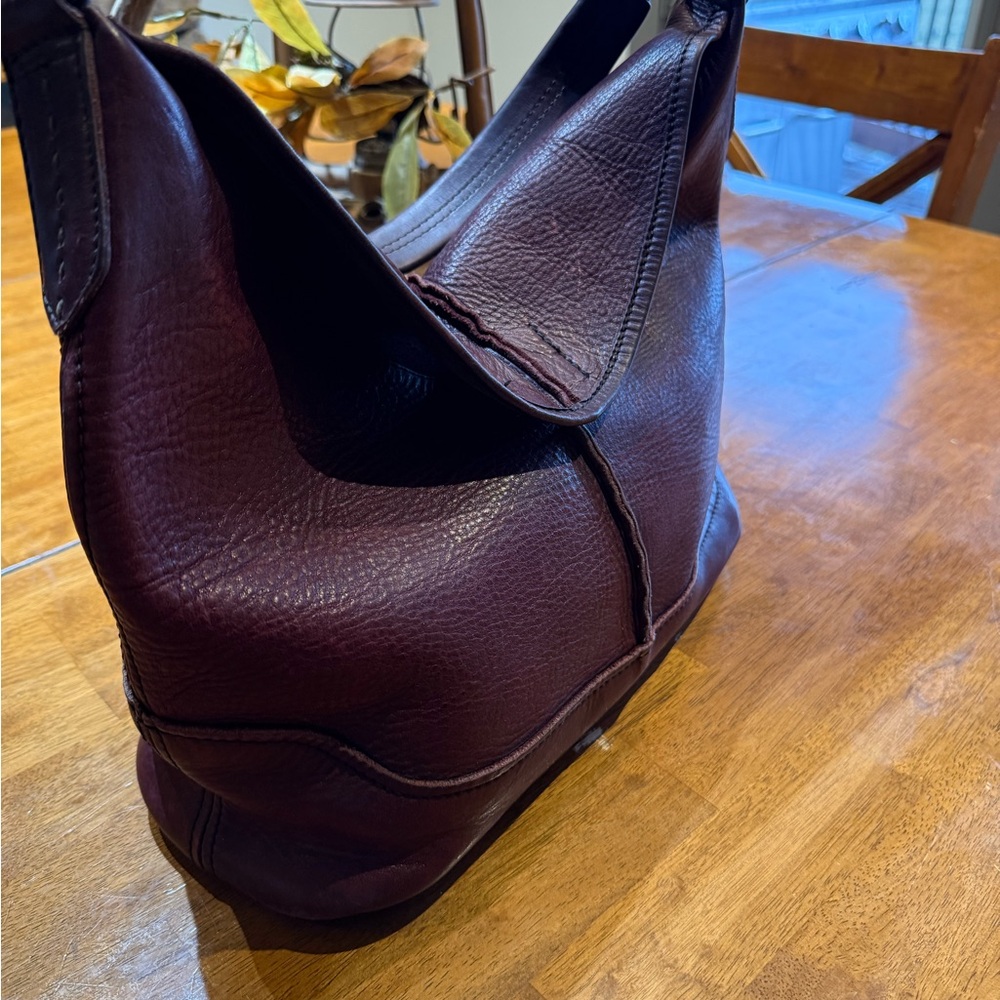 Frye Cara Burgundy Leather Tote Bag